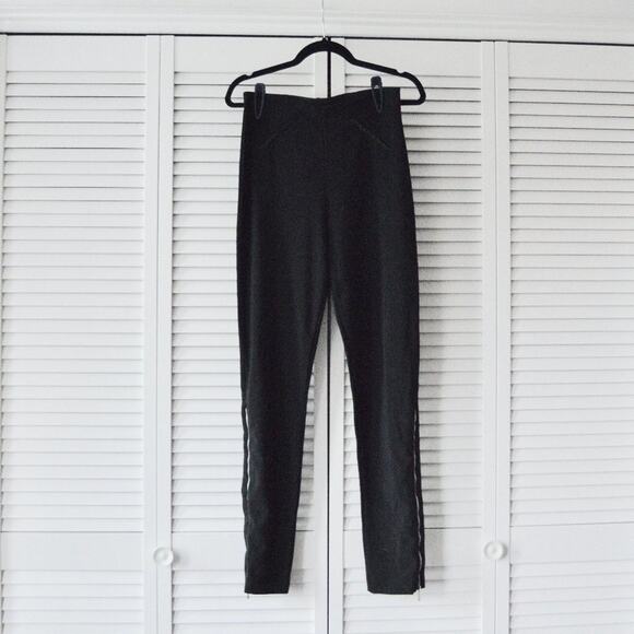 Equestrian Black Medium Leggings with Zipper Detail | Size Medium - Picture 1 of 8